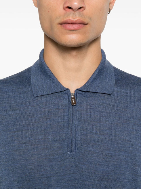 fine-knit polo shirt